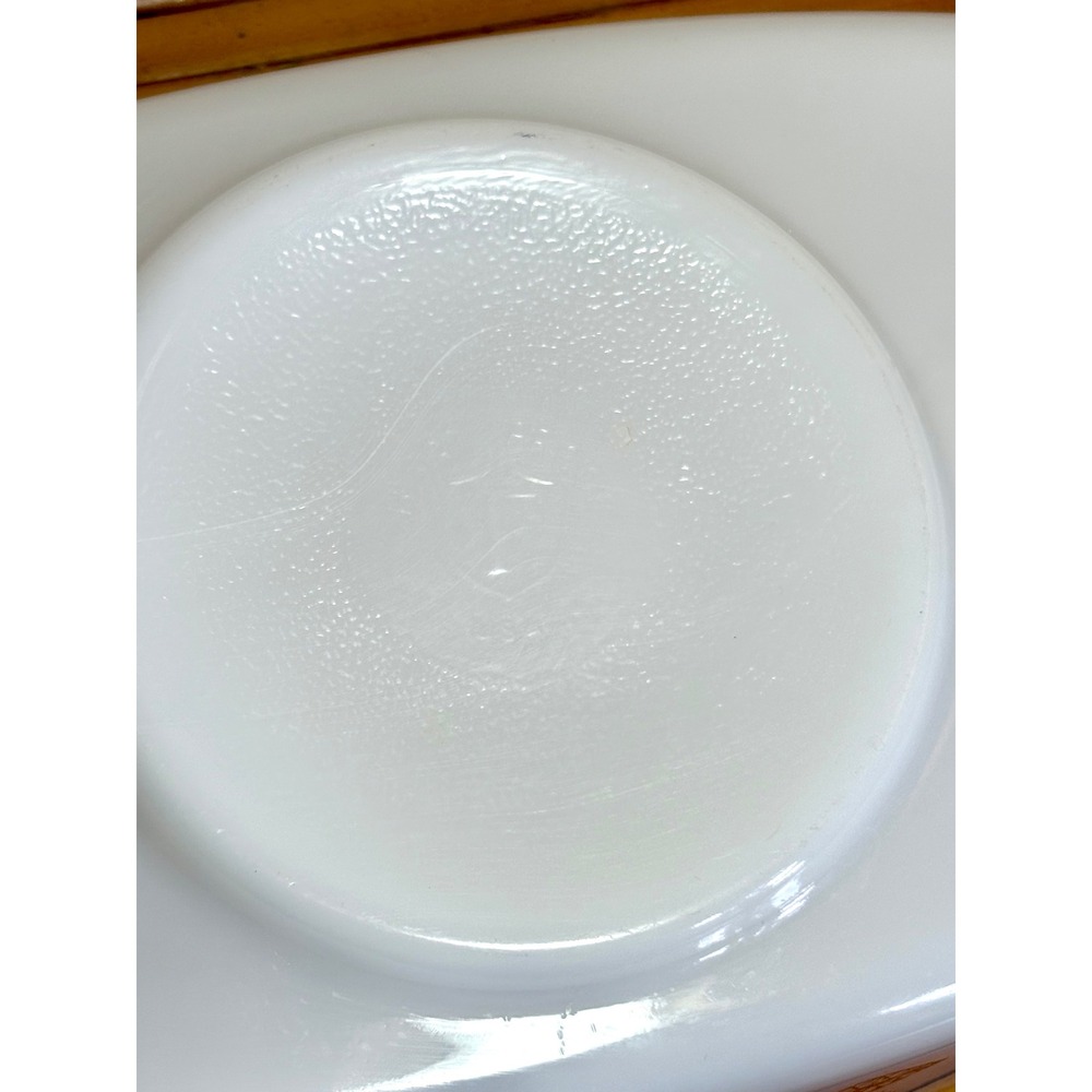 Vintage Federal Glass Milk Glass Sunflower Loaf Pan Rectangular Baking Dish - Picture 7 of 7